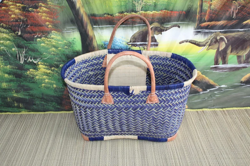 Superbe Panier - 3 TAILLES - Tressé à la main - sac cabas - idéal courses , marchés , travail , plage , déco