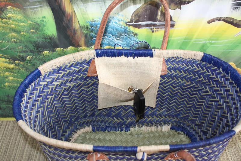 Superbe Panier - 3 TAILLES - Tressé à la main - sac cabas - idéal courses , marchés , travail , plage , déco