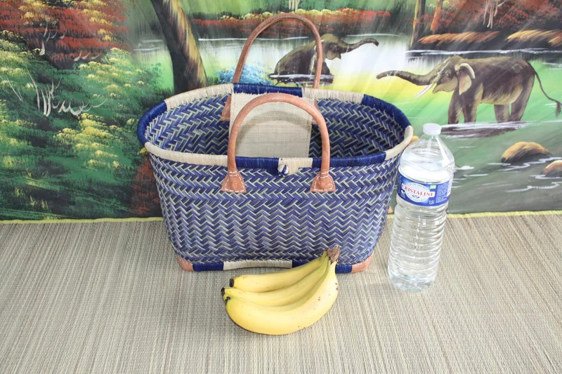 Superbe Panier - 3 TAILLES - Tressé à la main - sac cabas - idéal courses , marchés , travail , plage , déco