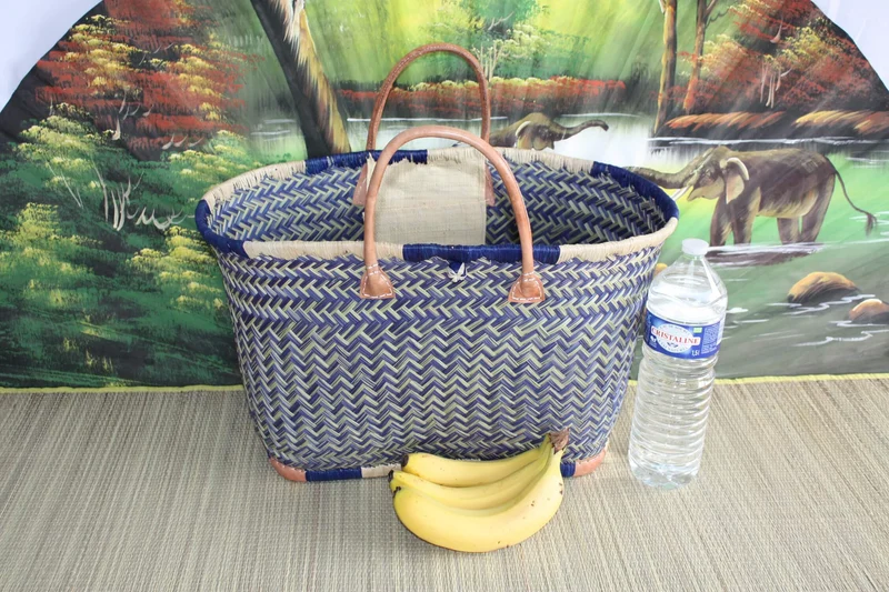 Superbe Panier - 3 TAILLES - Tressé à la main - sac cabas - idéal courses , marchés , travail , plage , déco