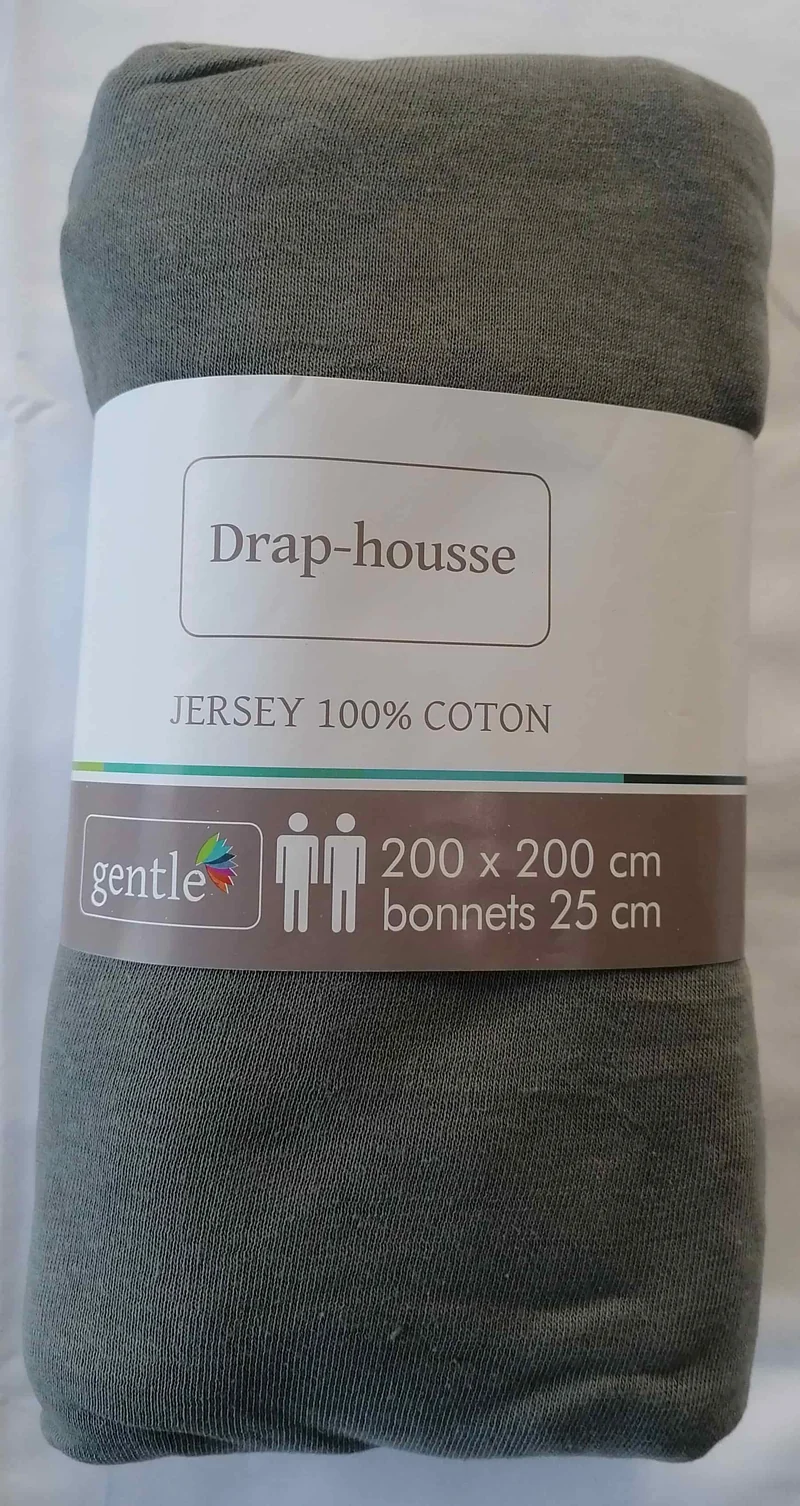 Drap housse 2 personnes 200x200cm KING SIZE 100% Coton Jersey Qualité 10 COLORIS