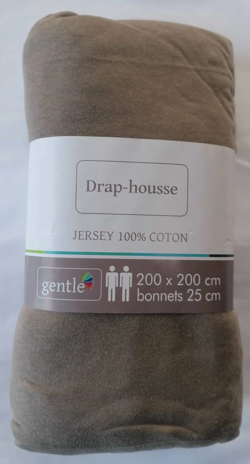 Drap housse 2 personnes 200x200cm KING SIZE 100% Coton Jersey Qualité 10 COLORIS
