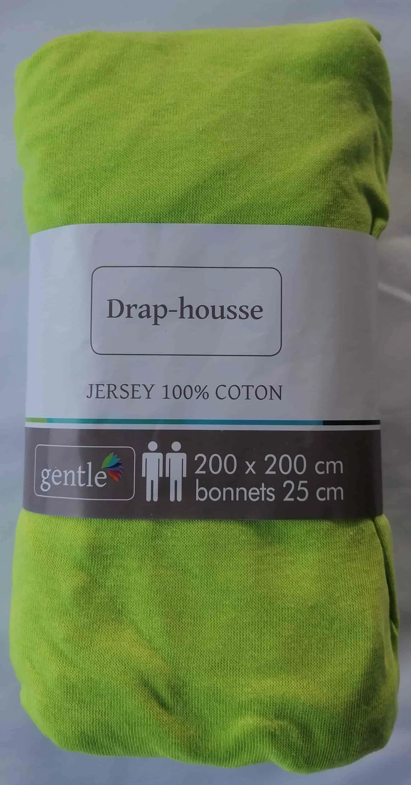 Drap housse 2 personnes 200x200cm KING SIZE 100% Coton Jersey Qualité 10 COLORIS