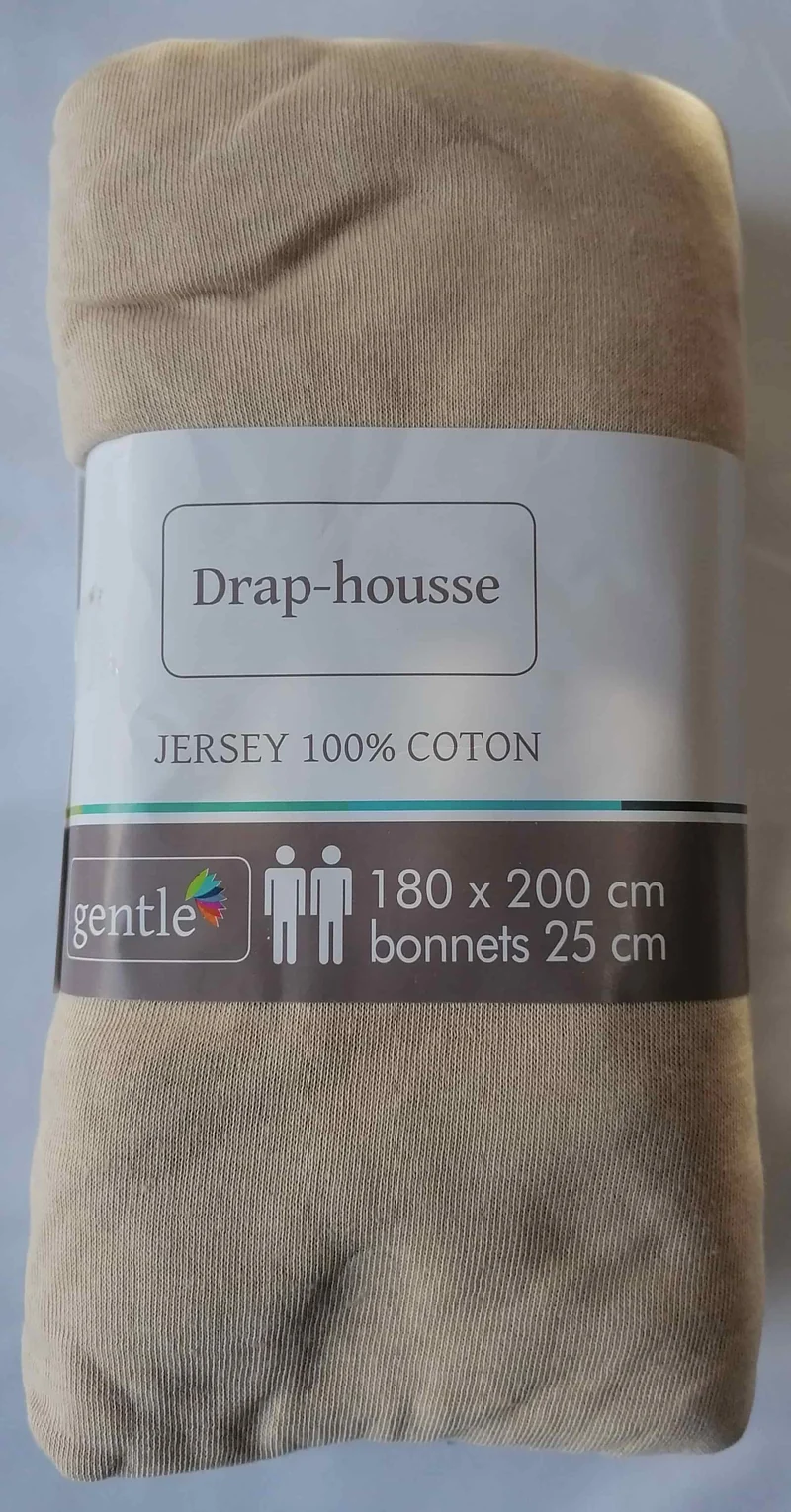 Drap housse 2 personnes 180x200cm KING SIZE 100% Coton Jersey Qualité 10 COLORIS
