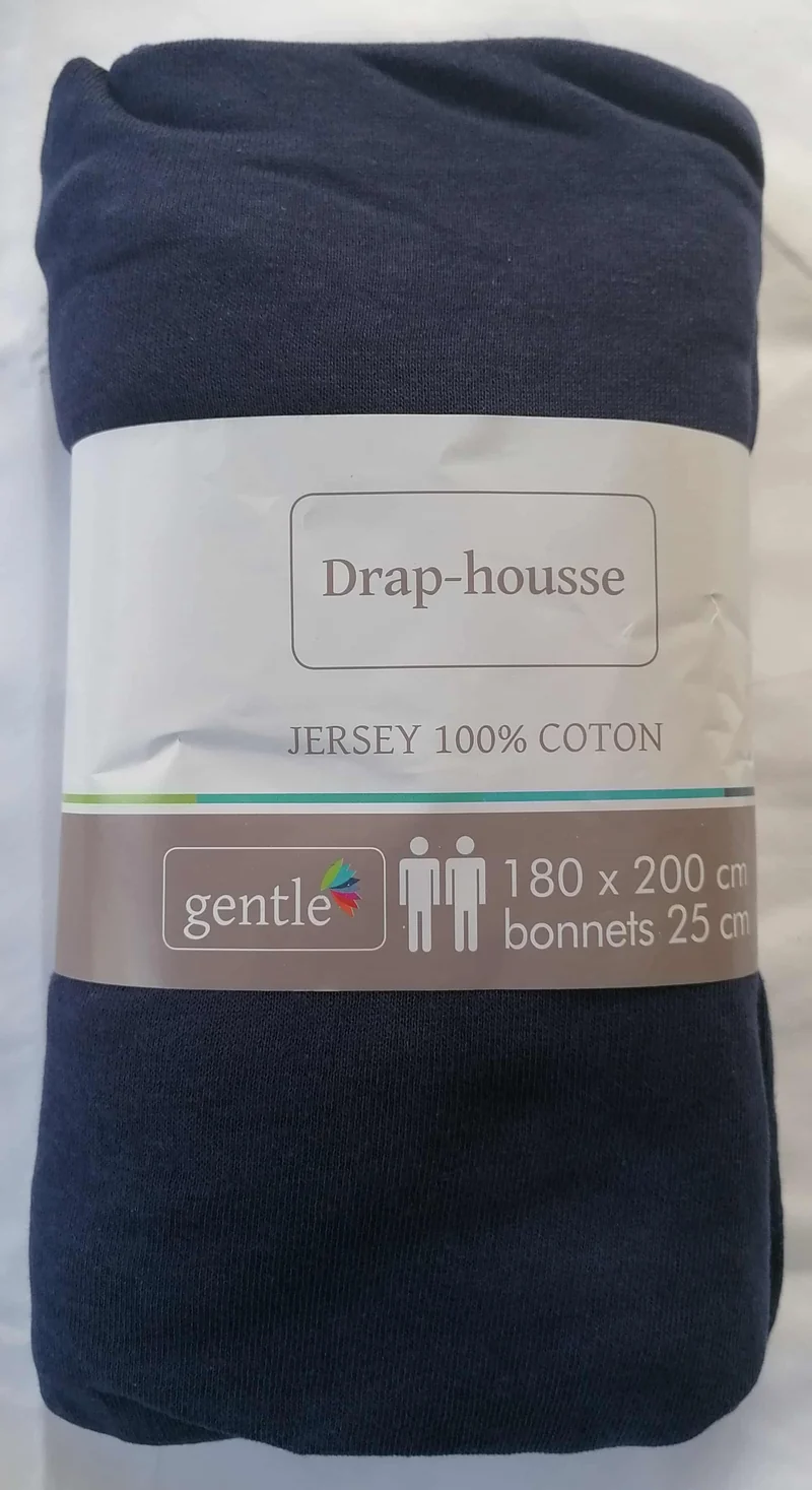 Drap housse 2 personnes 180x200cm KING SIZE 100% Coton Jersey Qualité 10 COLORIS