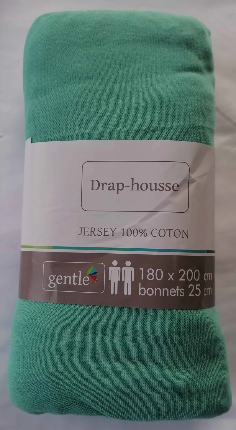 Drap housse 2 personnes 180x200cm KING SIZE 100% Coton Jersey Qualité 10 COLORIS