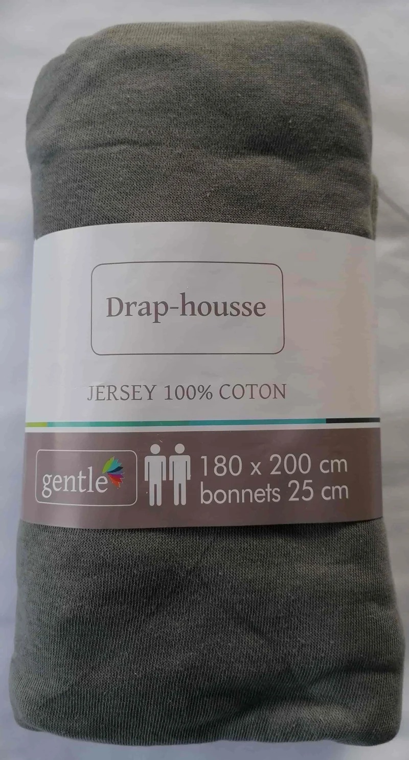Drap housse 2 personnes 180x200cm KING SIZE 100% Coton Jersey Qualité 10 COLORIS