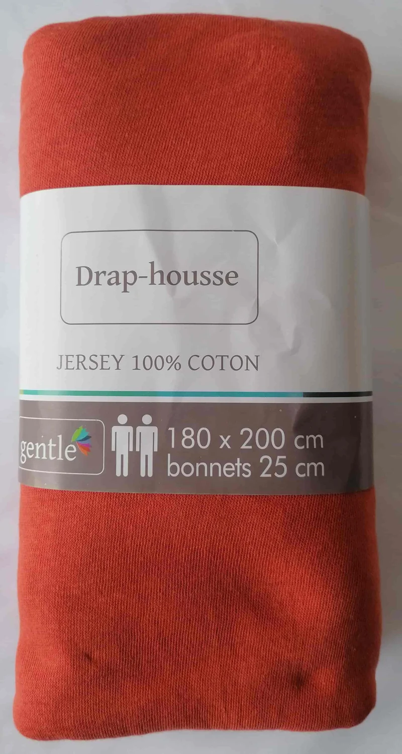 Drap housse 2 personnes 180x200cm KING SIZE 100% Coton Jersey Qualité 10 COLORIS