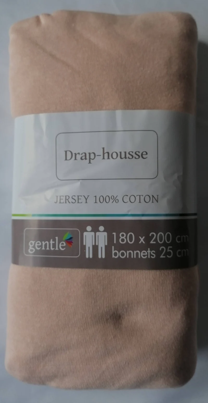 Drap housse 2 personnes 180x200cm KING SIZE 100% Coton Jersey Qualité 10 COLORIS