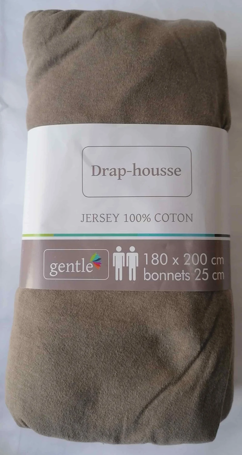 Drap housse 2 personnes 180x200cm KING SIZE 100% Coton Jersey Qualité 10 COLORIS