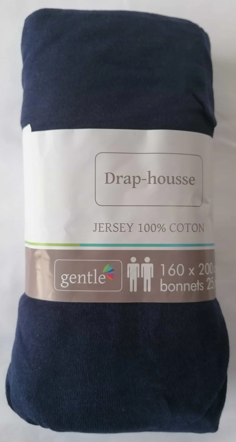 Drap housse 2 personnes 160x200cm - 100% Coton Jersey Qualité Hôtel - 10 COLORIS