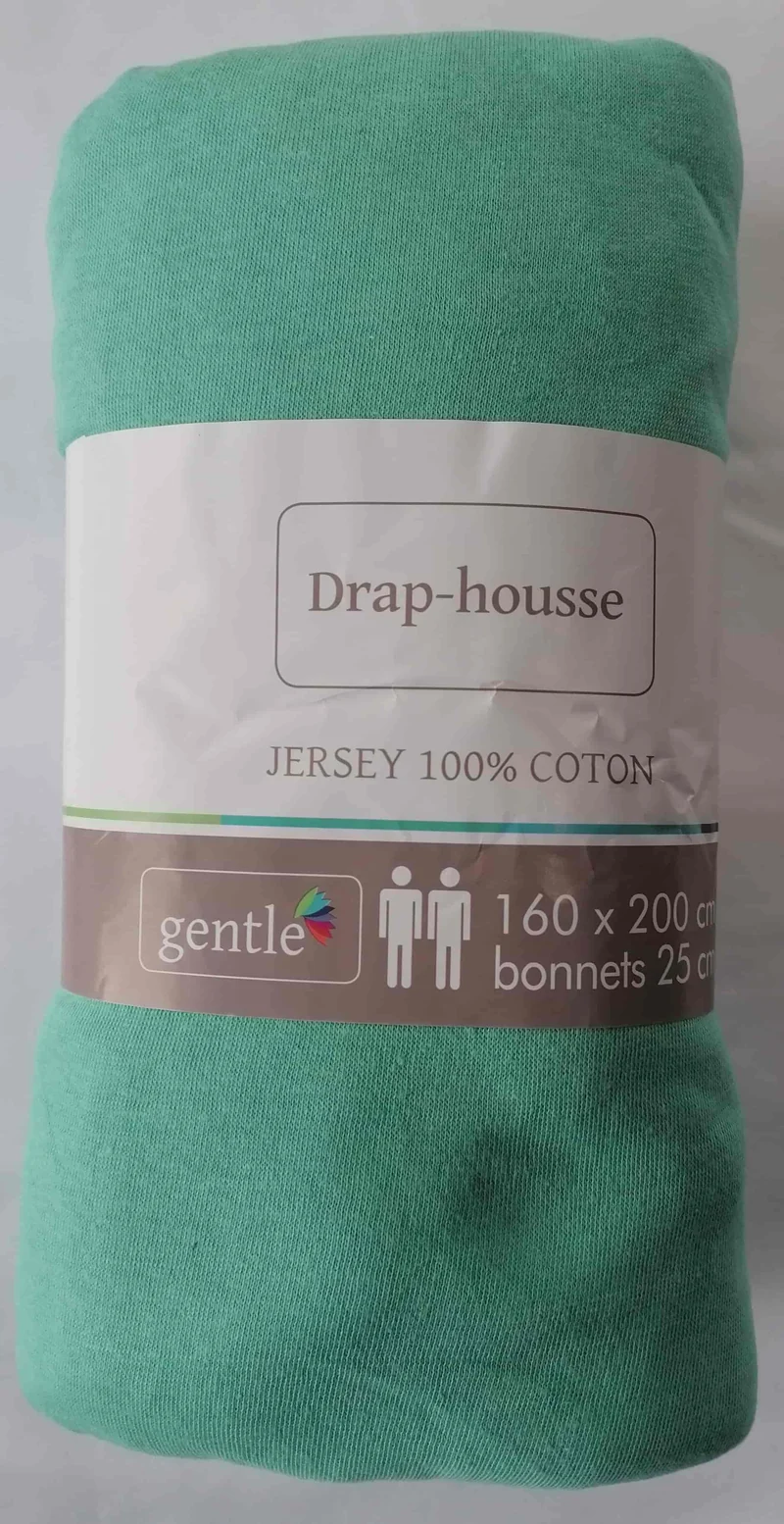 Drap housse 2 personnes 160x200cm - 100% Coton Jersey Qualité Hôtel - 10 COLORIS