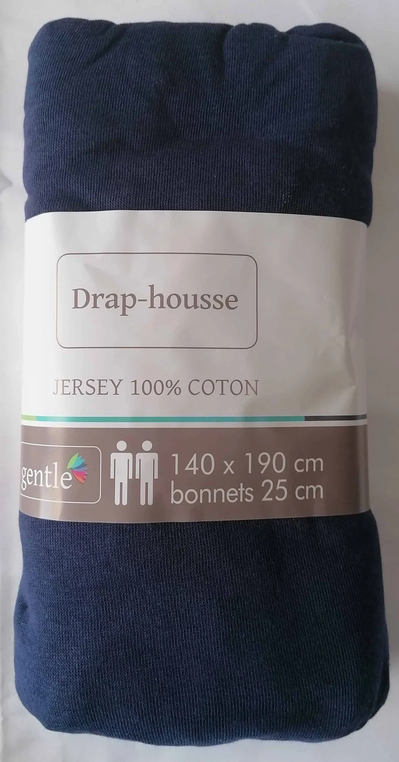 Drap housse 2 personnes 140x190cm - 100% Coton Jersey Qualité Hôtel - 10 COLORIS