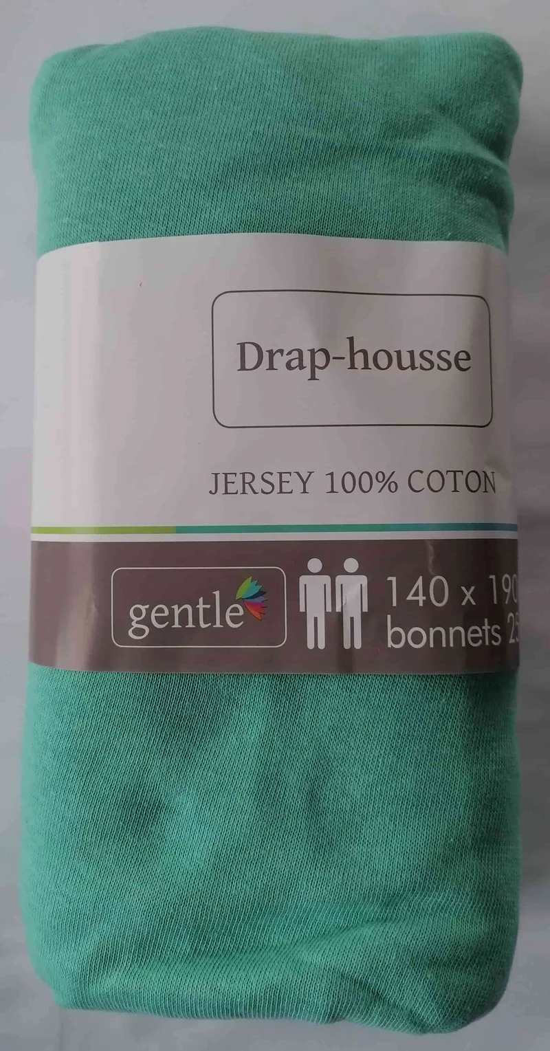 Drap housse 2 personnes 140x190cm - 100% Coton Jersey Qualité Hôtel - 10 COLORIS