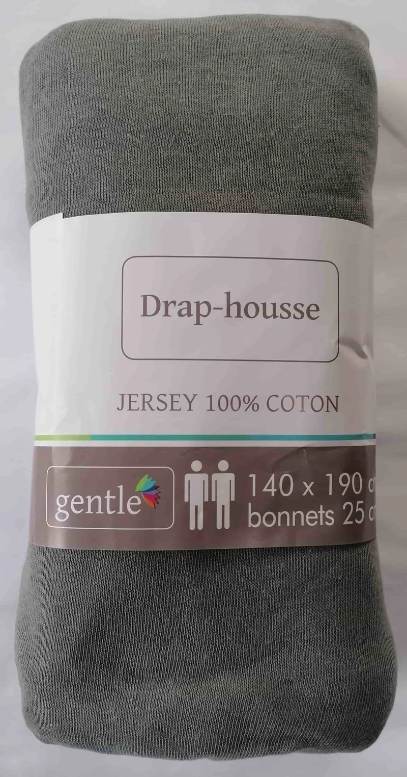 Drap housse 2 personnes 140x190cm - 100% Coton Jersey Qualité Hôtel - 10 COLORIS