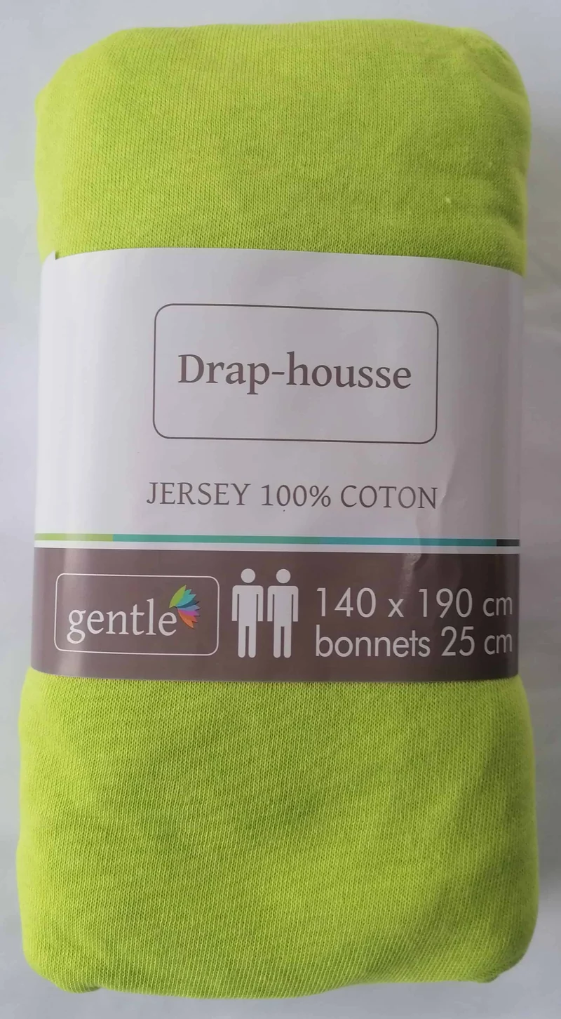 Drap housse 2 personnes 140x190cm - 100% Coton Jersey Qualité Hôtel - 10 COLORIS