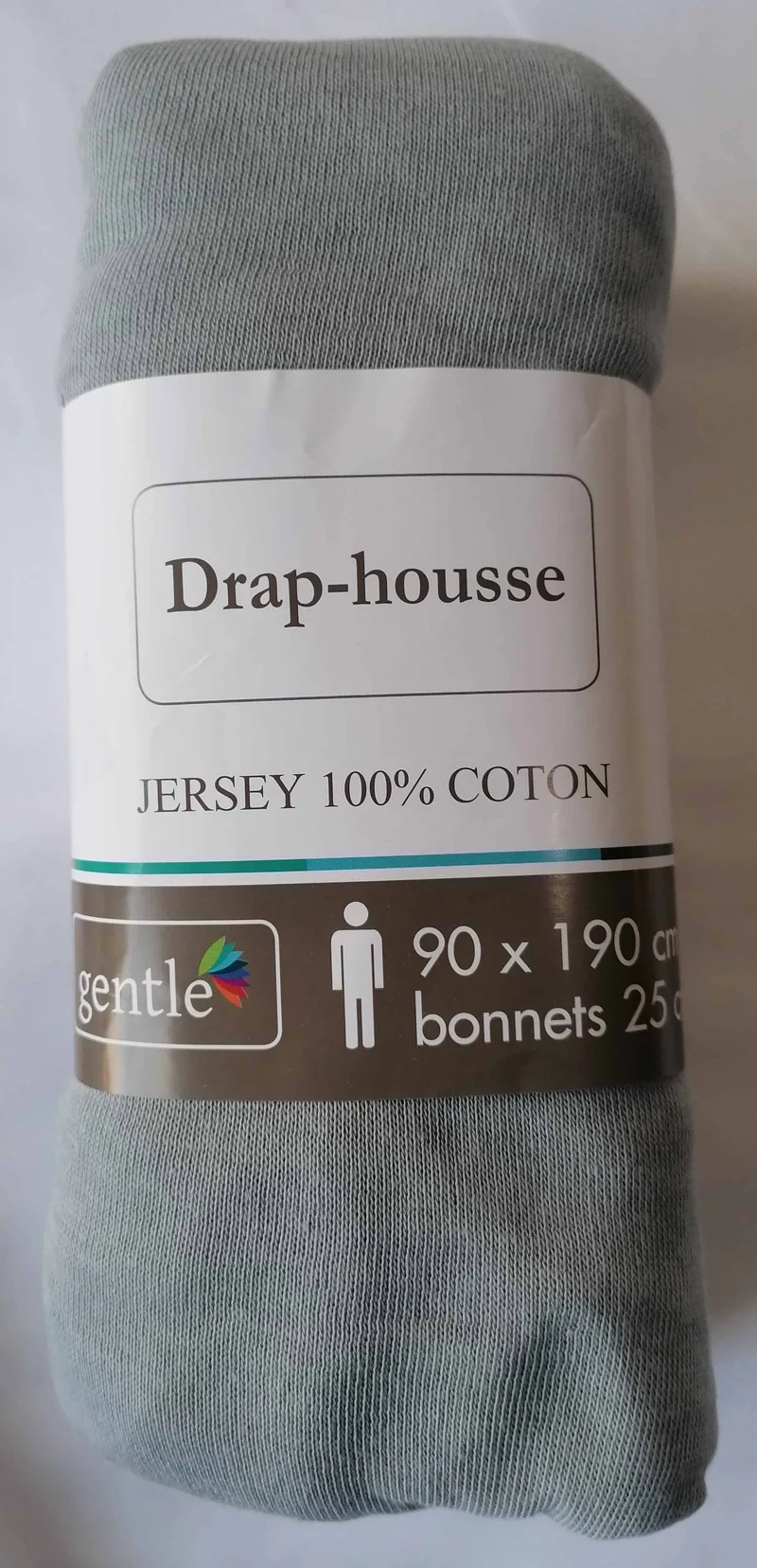 Drap housse 1 personne 90x190cm - 100% Coton Jersey - Qualité Hôtel - 10 COLORIS