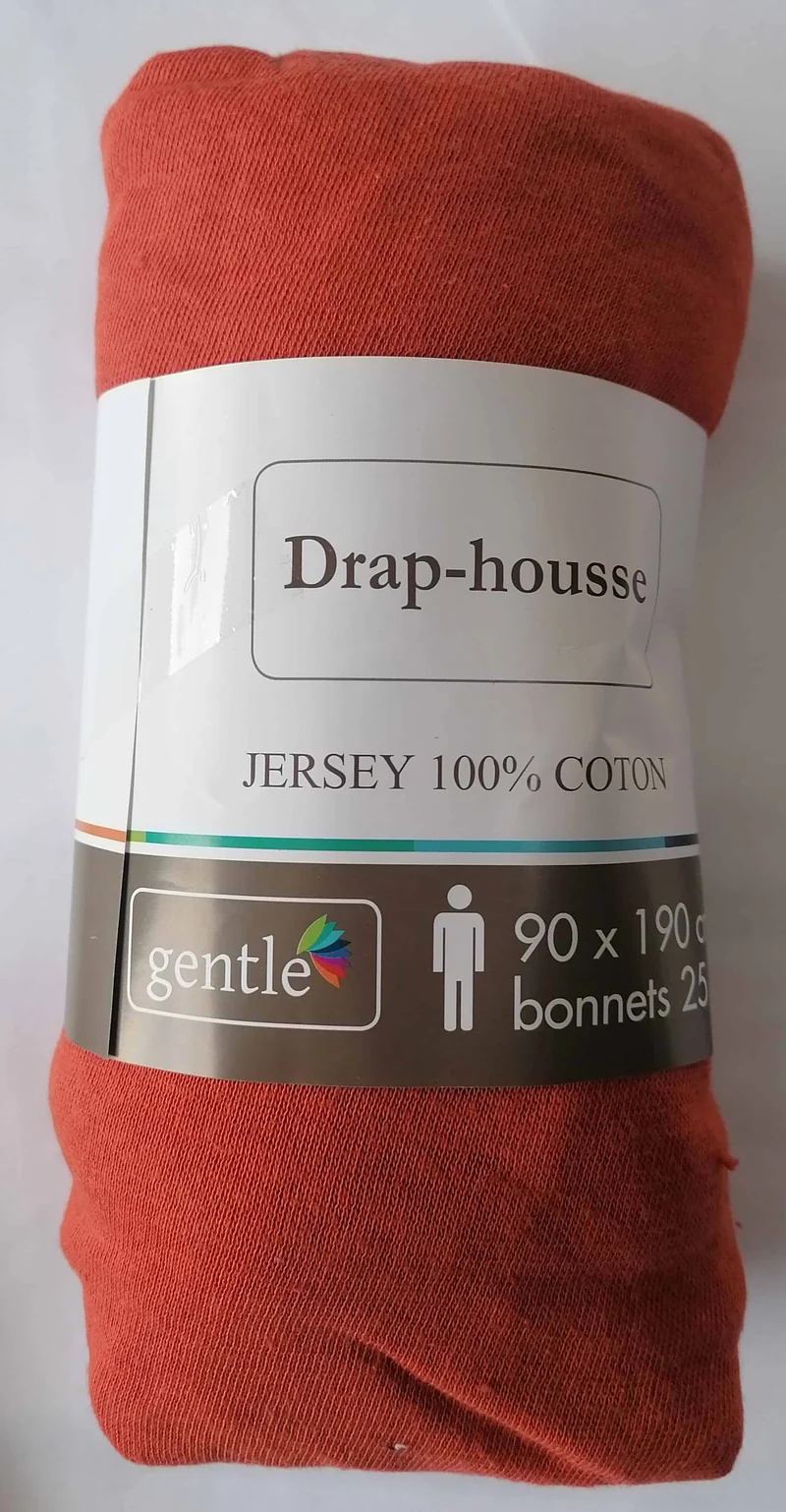 Drap housse 1 personne 90x190cm - 100% Coton Jersey - Qualité Hôtel - 10 COLORIS