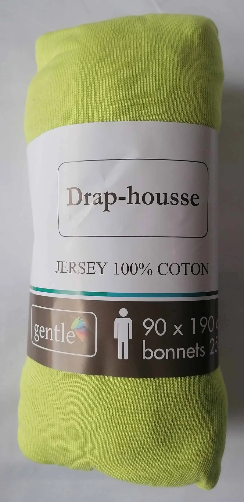 Drap housse 1 personne 90x190cm - 100% Coton Jersey - Qualité Hôtel - 10 COLORIS