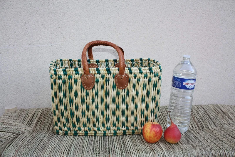 Panier en Osier Souple - 3 tailles - Grand sac & cabas XXL !!! Pour courses, marchés, plage ... rotin jonc tressé