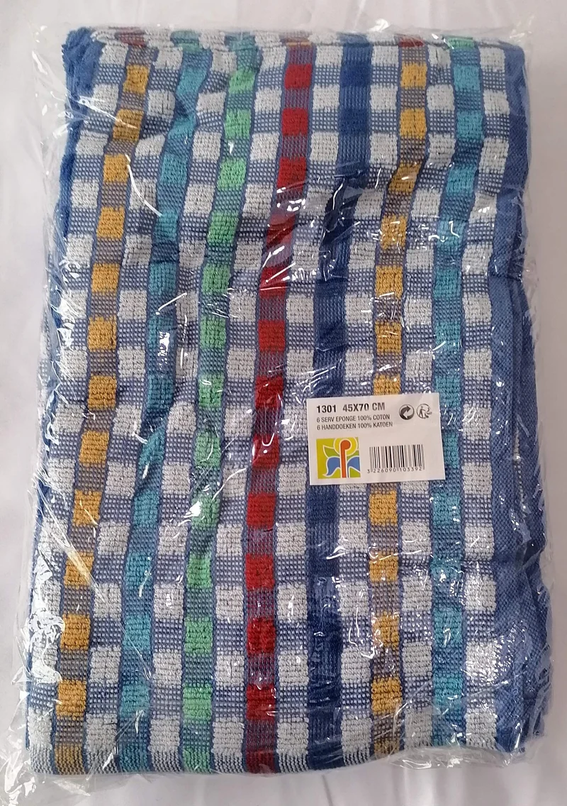 Lot de 6 / 12 / 24 torchons Mineur Ultra Absorbant - 45 x 70 cm - 100% Coton -