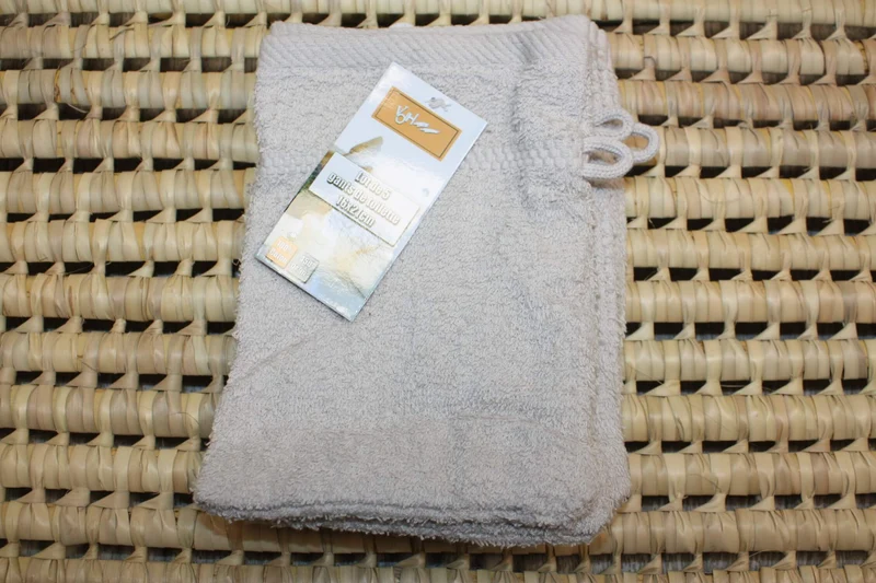 Lot de 5 gants de toilette Premium 100% COTON - 16 x 21 cm - 6 couleurs au choix -