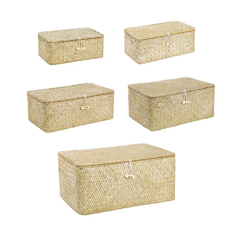 Malle multifonctions 5 formats en rotin blanc