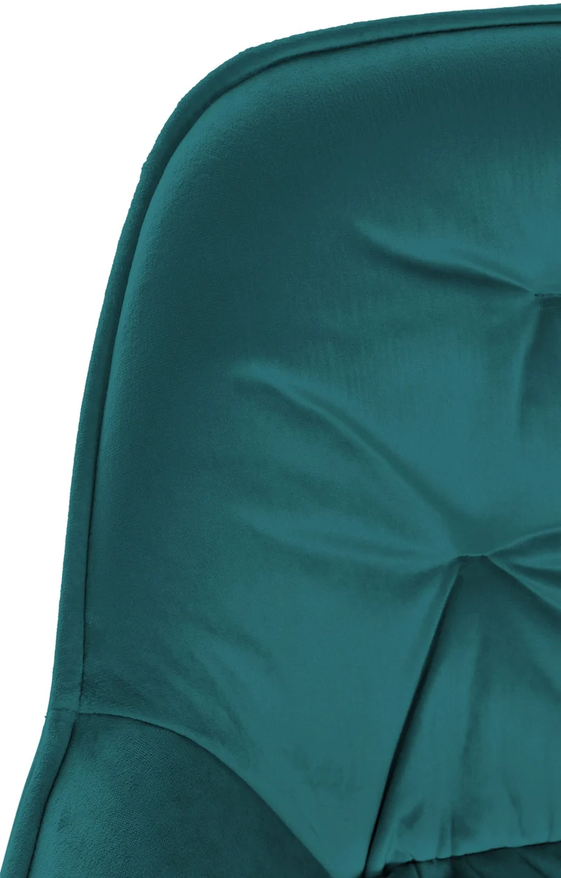 Lot de 2 tabourets de bar chaises hautes assise effet capitonnée en velours vert foncé et métal noir 10_0004153