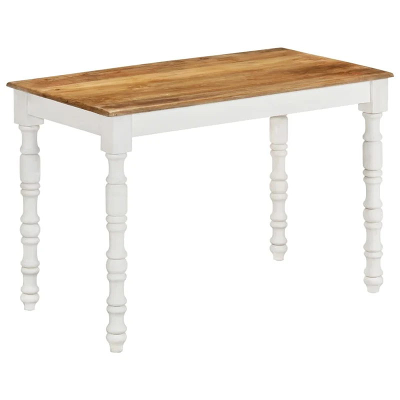 Table de salle à manger design rustique 110 x 60 x 76 cm bois de manguier massif DEC036651