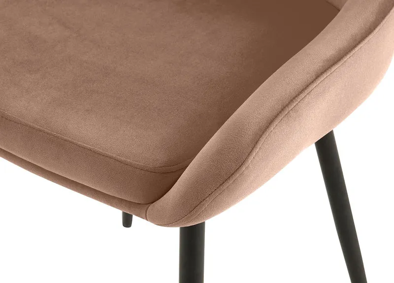 Lot de 2 chaises de salle à manger élégance confort design moderne en velours marron structure métallique noir 10_0007630