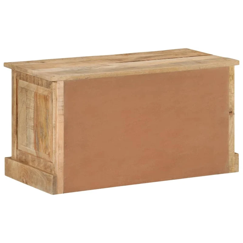 Banc banquette de rangement de chaussures avec 2 grands compartiments 85 x 40 x 45 cm bois de manguier brun DEC024760