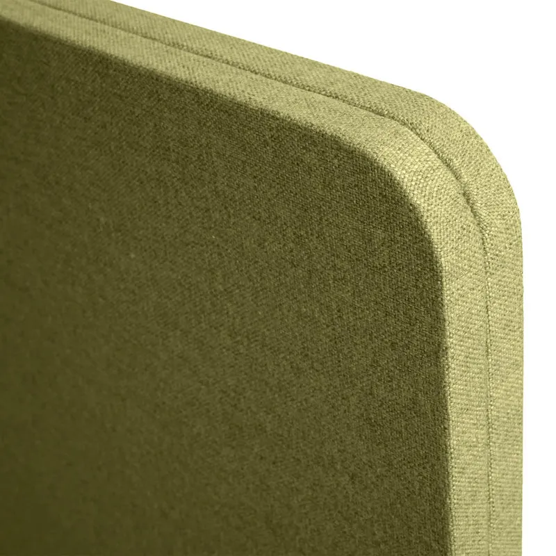 Cloison acoustique à double paroi paravent de bureau séparateur de pièce panneau d'affichage tissu/textile 127x80 cm vert 04_0006418