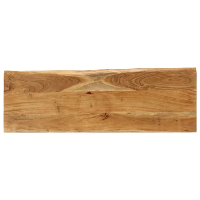 Banc design rustique 105 cm en bois d'acacia massif brun pieds en forme de X en acier DEC024623