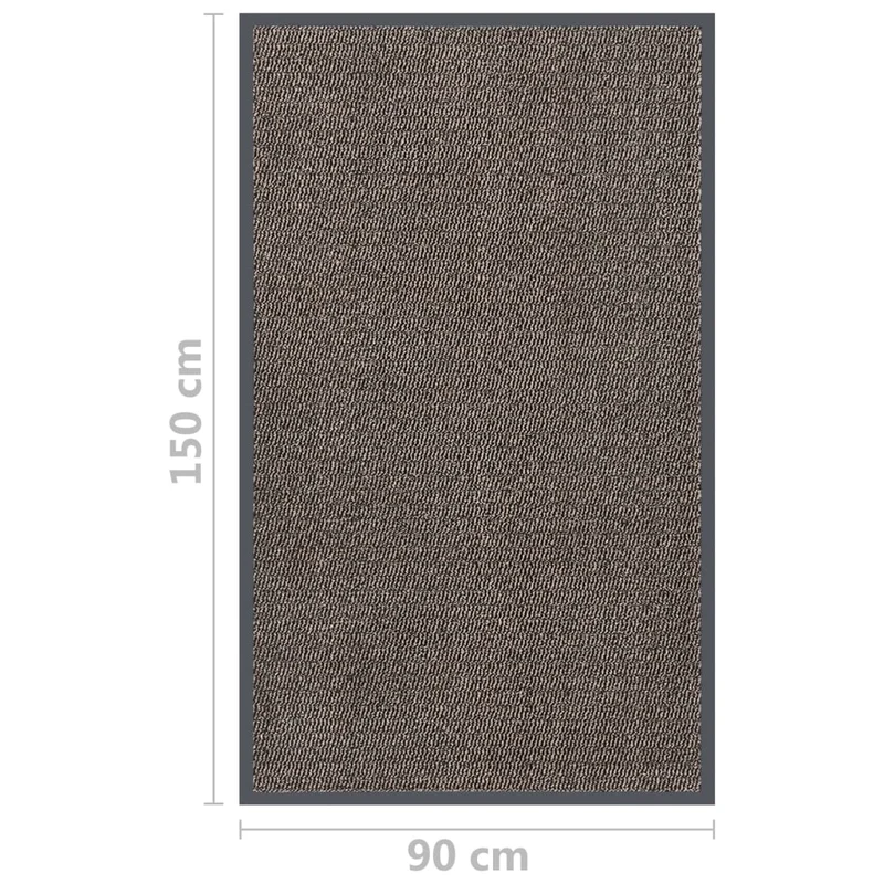 Paillasson touffeté 90 x 150 cm pp marron et caoutchouc DEC040681