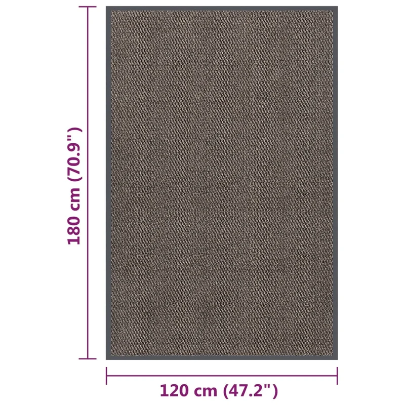 Paillasson touffeté 120 x 180 cm en PP marron et caoutchouc antidérapant DEC040661