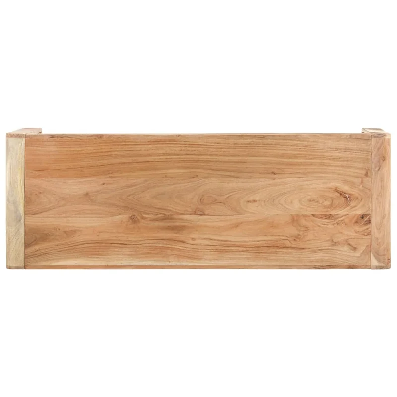 Banc design rustique 110 x 38 x 46 cm en bois solide d'acacia brun DEC024994