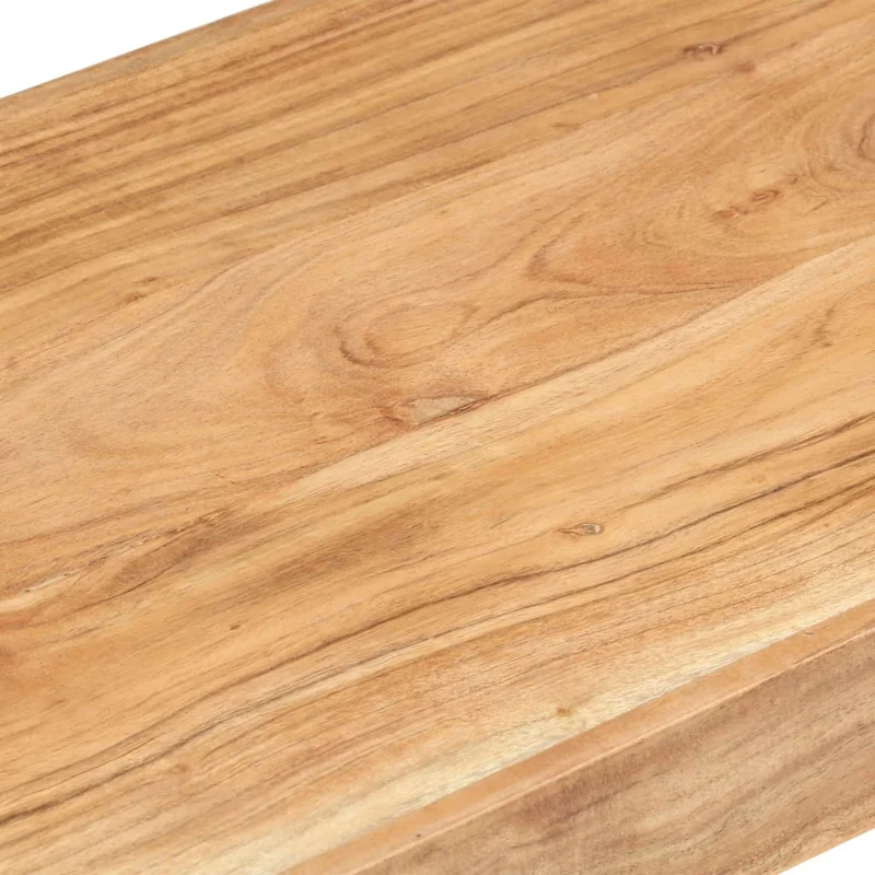 Banc design rustique 110 x 38 x 46 cm en bois solide d'acacia brun DEC024994