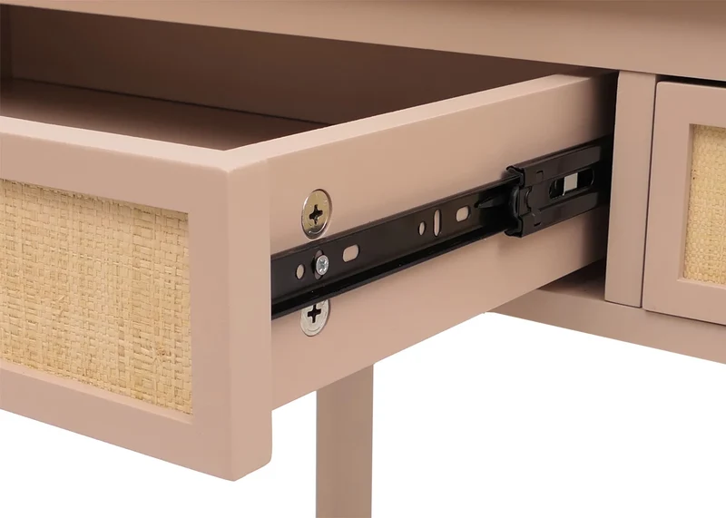 Bureau table de travail bureau pour ordinateur portable avec tiroirs 78 × 110 × 60 cm bois taupe clair 04_0009482