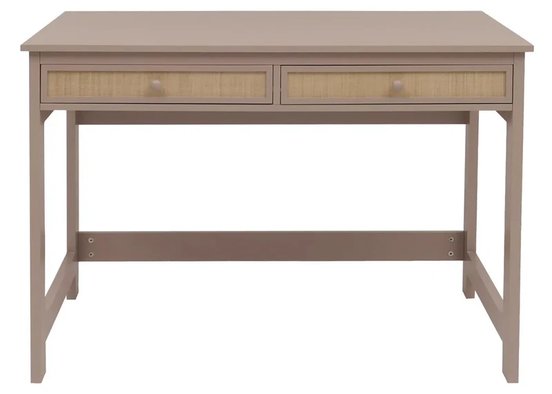 Bureau table de travail bureau pour ordinateur portable avec tiroirs 78 × 110 × 60 cm bois taupe clair 04_0009482