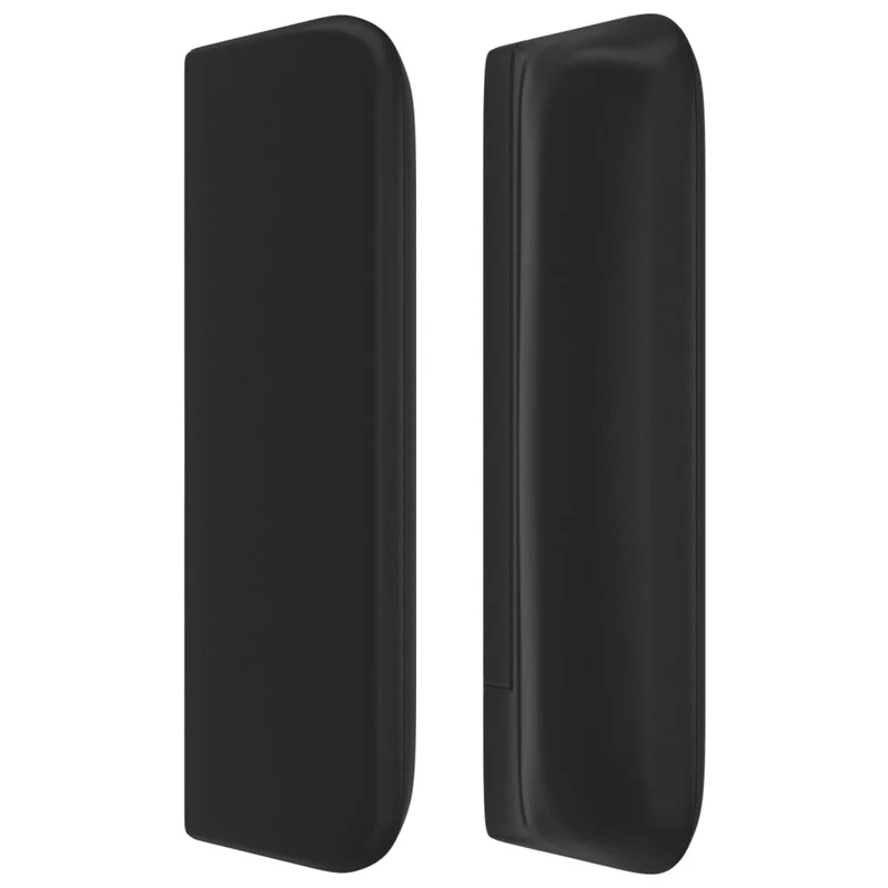 Tête de lit accessoire couchage chambre à coucher meuble avec rebord latéral 83 x 16 x 78/88 cm synthétique noir TDL0204455