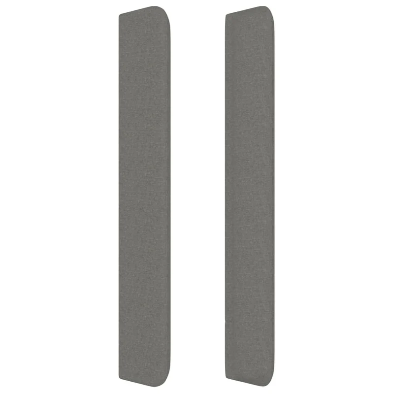 Tête de lit accessoire couchage chambre à coucher meuble capitonné avec rebord latéral 103 x 16 x 118/128 cm tissu gris foncé TDL0205075