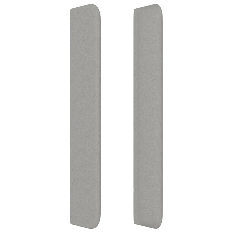 Tête de lit accessoire couchage chambre à coucher meuble capitonné avec rebord latéral 93 x 16 x 118/128 cm tissu gris clair TDL0205107