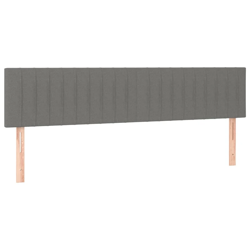 Tête de lit accessoire couchage chambre à coucher meuble 2 parties 90 x 5 x 78/88 cm tissu gris foncé TDL0206343