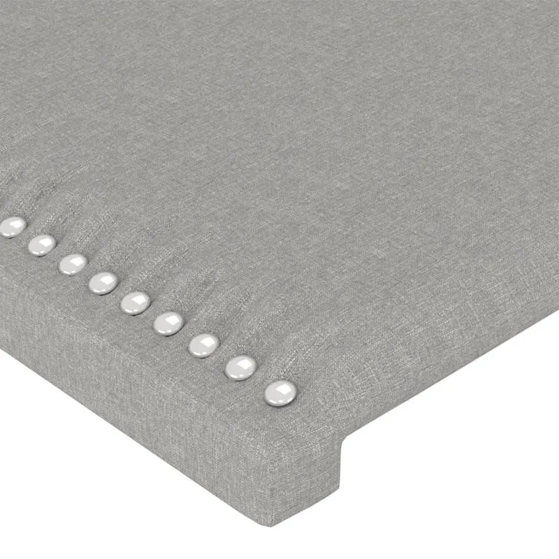 Tête de lit accessoire couchage chambre à coucher meuble avec rebord latéral 103 x 16 x 78/88 cm tissu gris clair TDL0205312