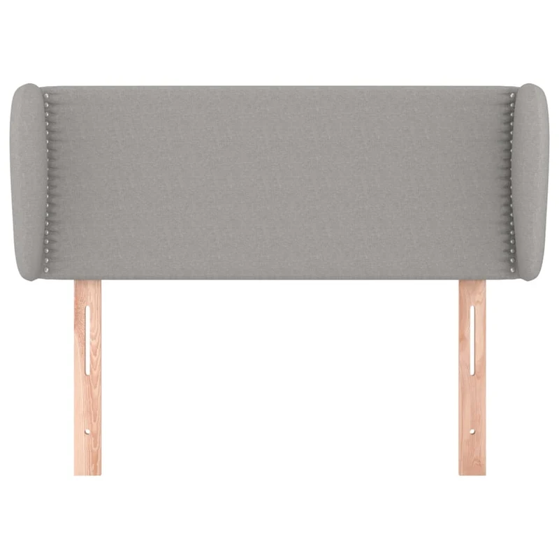 Tête de lit accessoire couchage chambre à coucher meuble avec rebord latéral 103 x 23 x 78/88 cm tissu gris clair TDL0205283