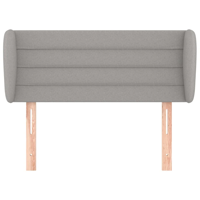 Tête de lit accessoire couchage chambre à coucher meuble avec rebord latéral 103 x 23 x 78/88 cm tissu gris clair TDL0205284