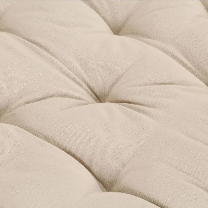 coussin de canapé palette 100 % coton 120x80x10 cm beige DEC021814