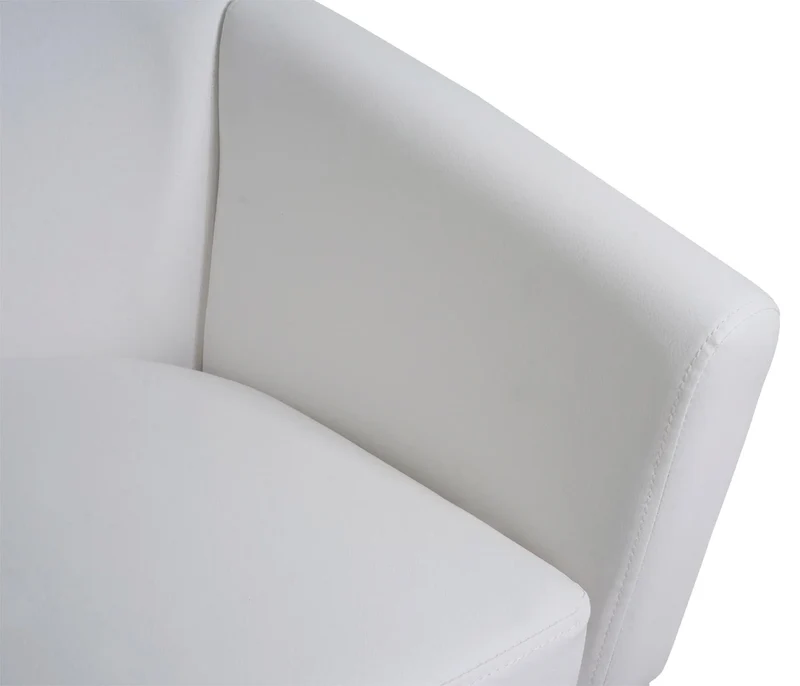 Fauteuil lounge confortable avec accoudoirs larges 72 x 72 x 60 cm finition résistante en PU noir 04_0009560