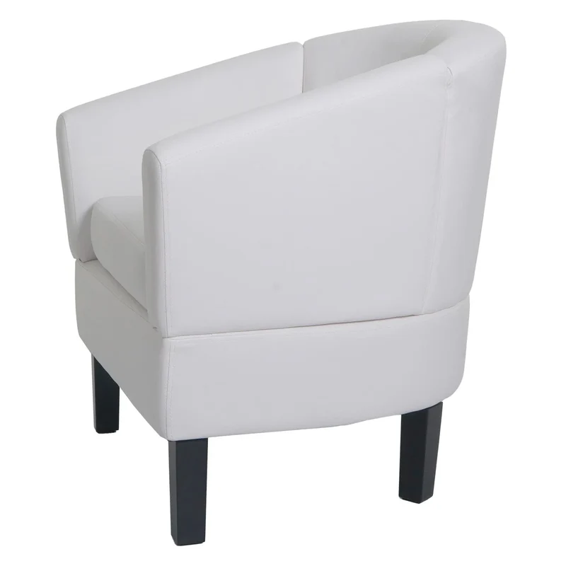 Fauteuil lounge confortable avec accoudoirs larges 72 x 72 x 60 cm finition résistante en PU noir 04_0009560