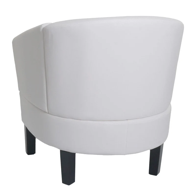 Fauteuil lounge confortable avec accoudoirs larges 72 x 72 x 60 cm finition résistante en PU noir 04_0009560
